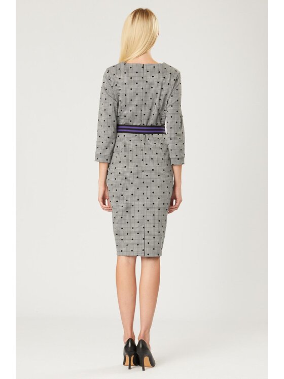 QUIOSQUE QUIOSQUE Každodenné šaty VIOLET NEW CHECK Farebná Regular Fit