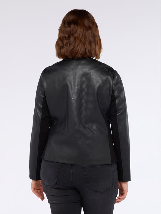 Fiorella Rubino Fiorella Rubino Giacca in similpelle R358T001235N033 Nero Slim Fit