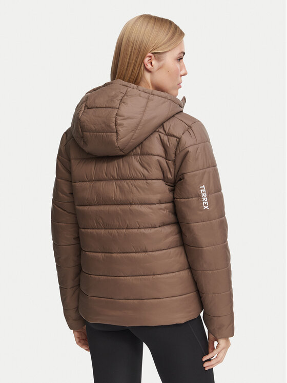 adidas adidas Outdoor jakna Terrex Multi Essentials Climawarm Insulated Hooded Jacket KX4232 Smeđa Regular Fit