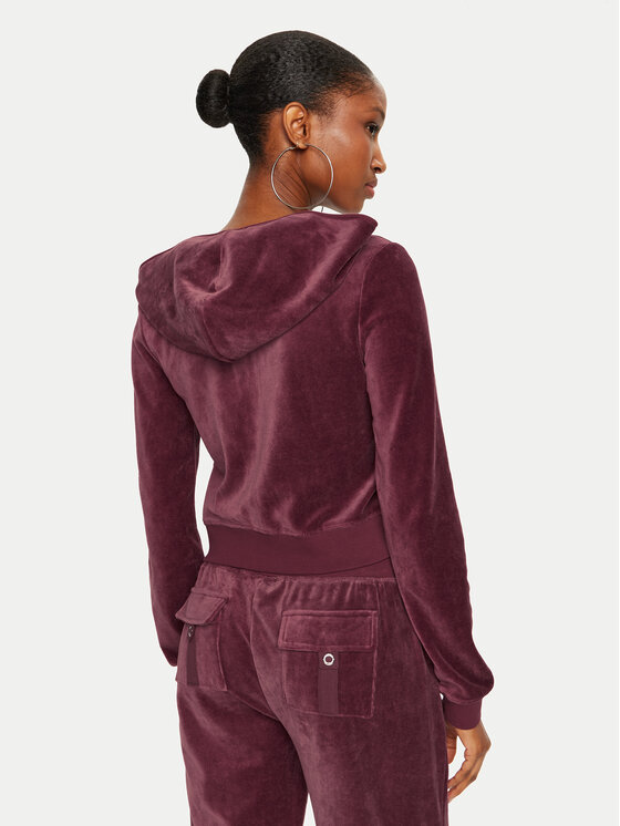 Juicy Couture Juicy Couture Mikina Robyn JCSEBJ007 Bordó Slim Fit