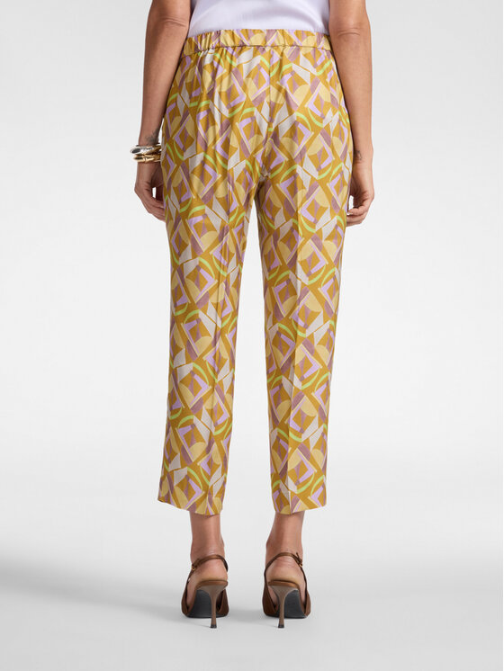 Elena Mirò Elena Mirò Spodnie materiałowe P021P000472N001 Żółty Regular Fit