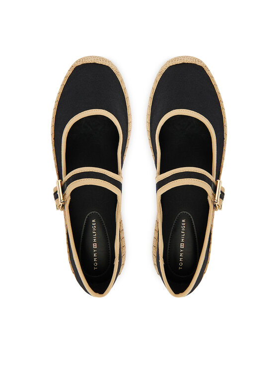 Tommy Hilfiger Tommy Hilfiger Espadrilles Buckle Maryjane Espadrille FW0FW09239 Fekete
