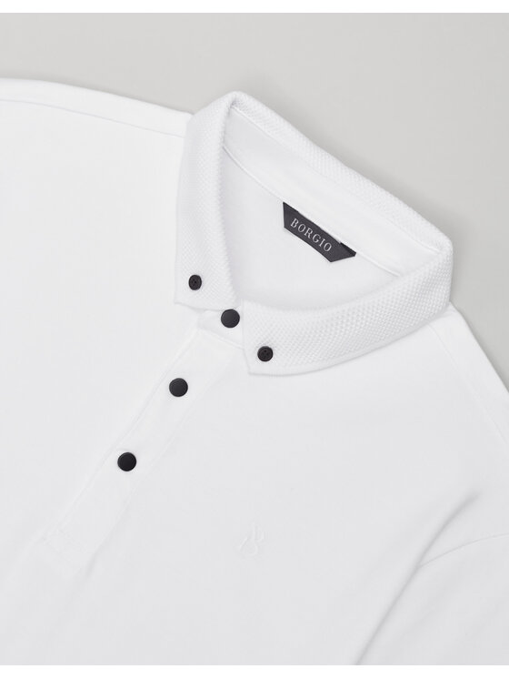 Borgio Borgio Polo matteo Biały Classic Fit