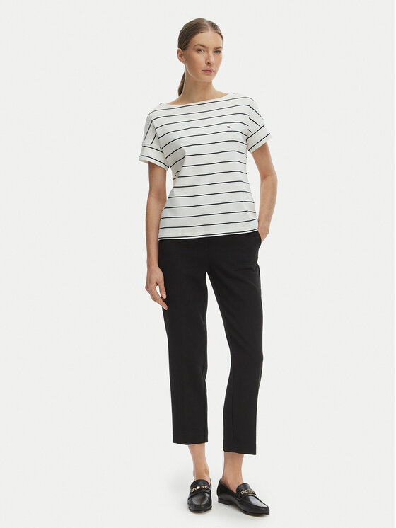 Tommy Hilfiger Tommy Hilfiger Majica WW0WW49723 Écru Loose Fit