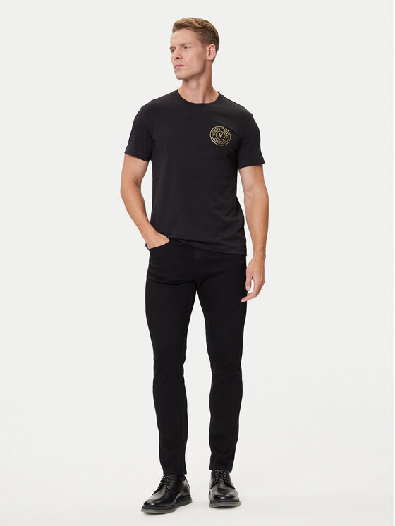 Versace Jeans Couture Versace Jeans Couture Tričko 79GAHT00 CJ00T Čierna Regular Fit