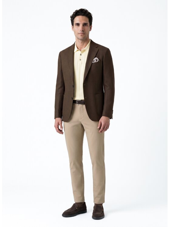 Pako Lorente Pako Lorente Marynarka P26WF-3X-009 Brązowy Slim Fit