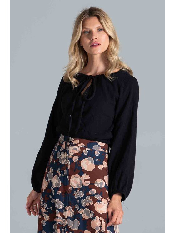FIGL FIGL Blúzka M818 Čierna Regular Fit