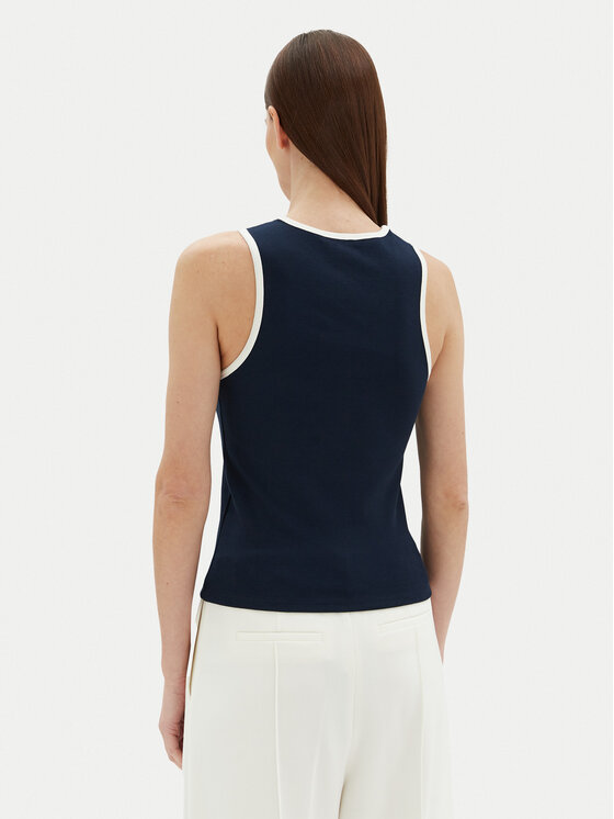 Tommy Hilfiger Tommy Hilfiger Top WW0WW44572 Bleumarin Slim Fit