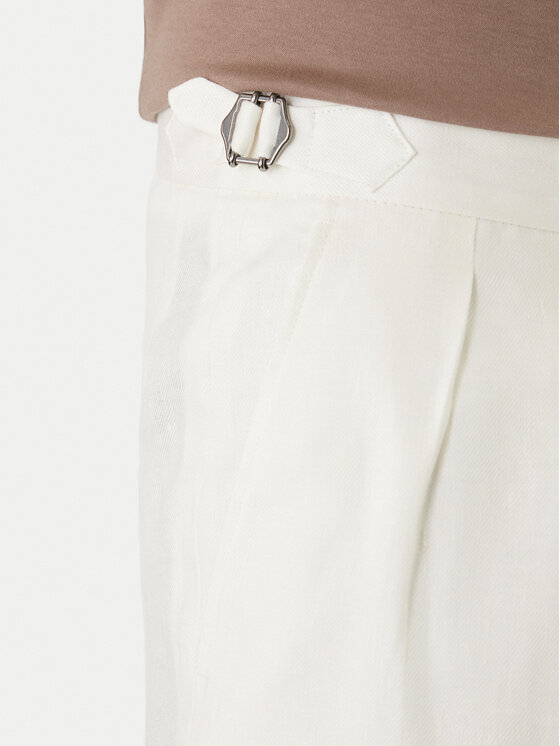 BOSS BOSS Auduma šorti H-Perin 50561858 Balts Tapered Fit