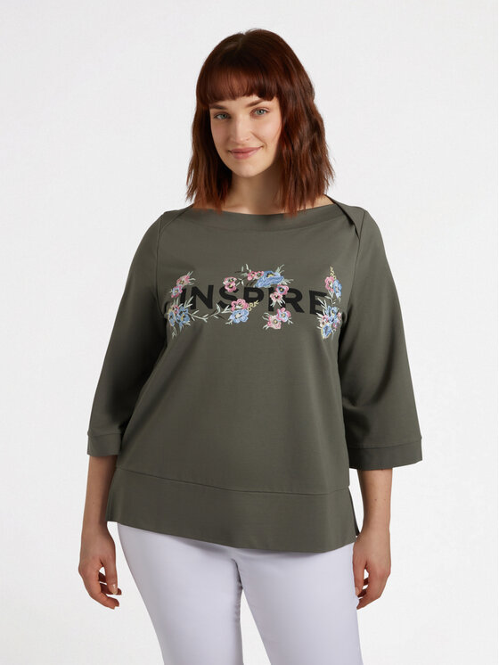 Fiorella Rubino Fiorella Rubino Felpa G865L008222N035 Verde Boxy Fit