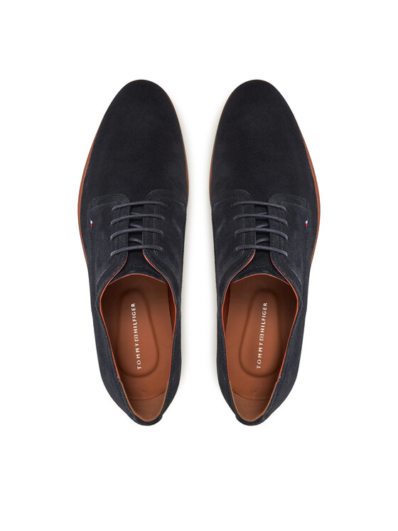 Tommy Hilfiger Tommy Hilfiger Poolsaapad Hilfiger Thunit Suede Shoe FM0FM05377 Tumesinine