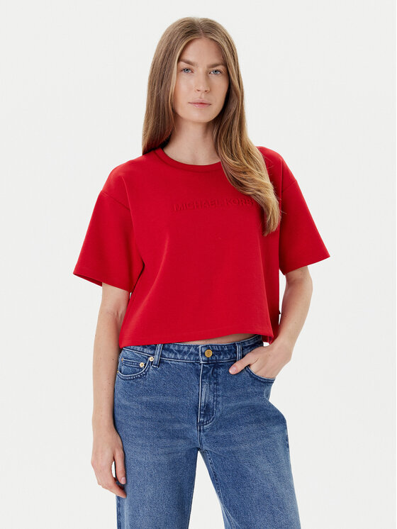 MICHAEL Michael Kors MICHAEL Michael Kors Marškinėliai MT551T65MF Raudona Relaxed Fit