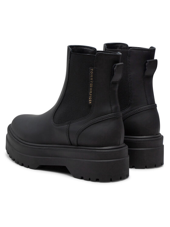 Tommy Hilfiger Tommy Hilfiger Боти тип челси Chelsea FW0FW08162 Черен