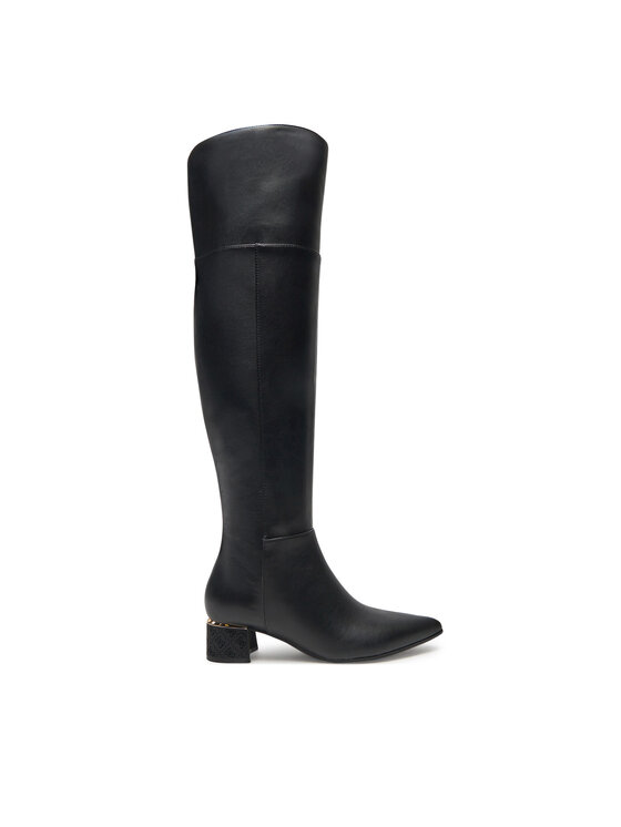 Cizme lungi muschetar Guess Lucie2 FLFLU2 ELE11 Negru