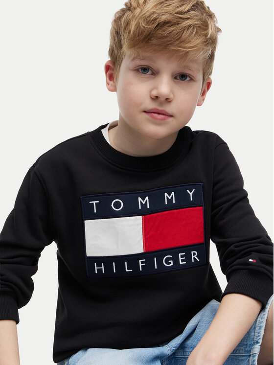Tommy Hilfiger Tommy Hilfiger Суитшърт KS0KS00709 Черен Regular Fit