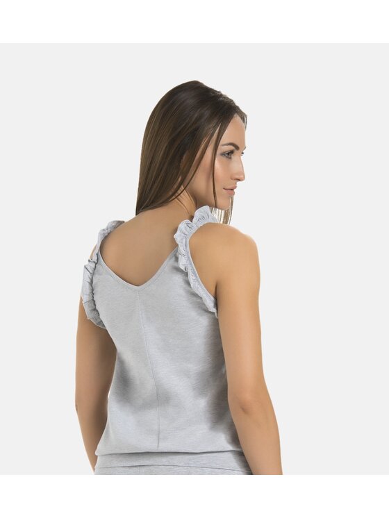 Teyli Teyli Piżama damska Sleepy Szary Standard Fit
