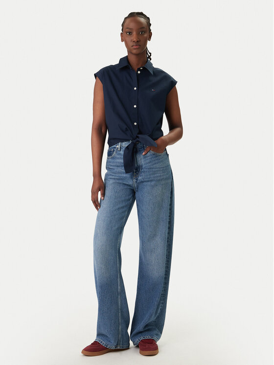 Tommy Jeans Tommy Jeans Košeľa DW0DW22212 Tmavomodrá Regular Fit