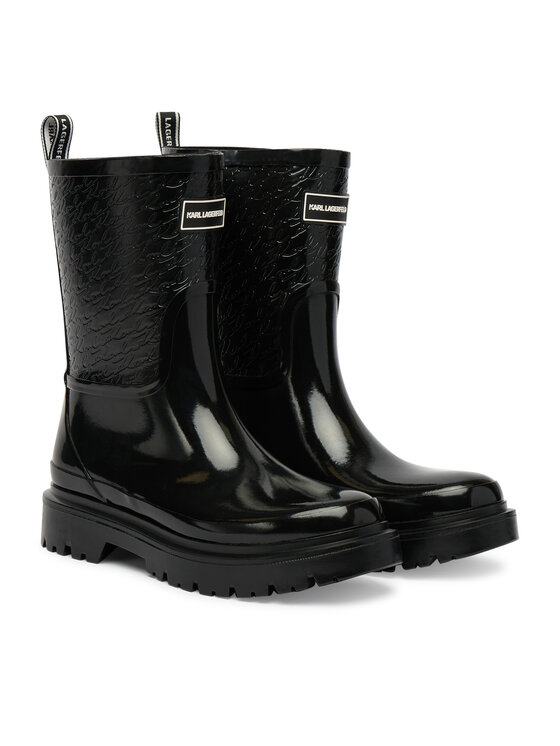 KARL LAGERFELD KARL LAGERFELD Gumene čizme KL47170 Crna