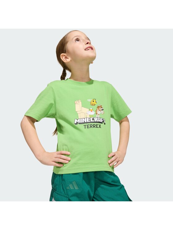 adidas adidas T-Shirt Minecraft Terrex Zielony Regular Fit