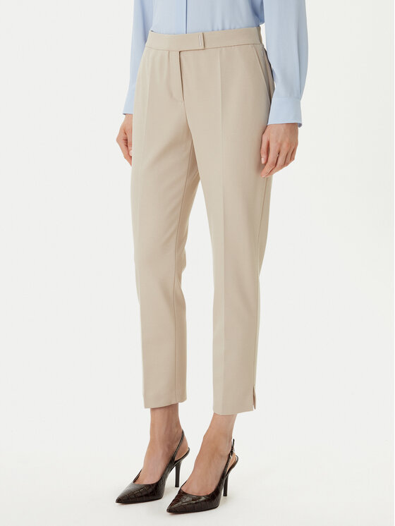 BOSS BOSS Szövet nadrág Tapria 50556341 Bézs Slim Fit