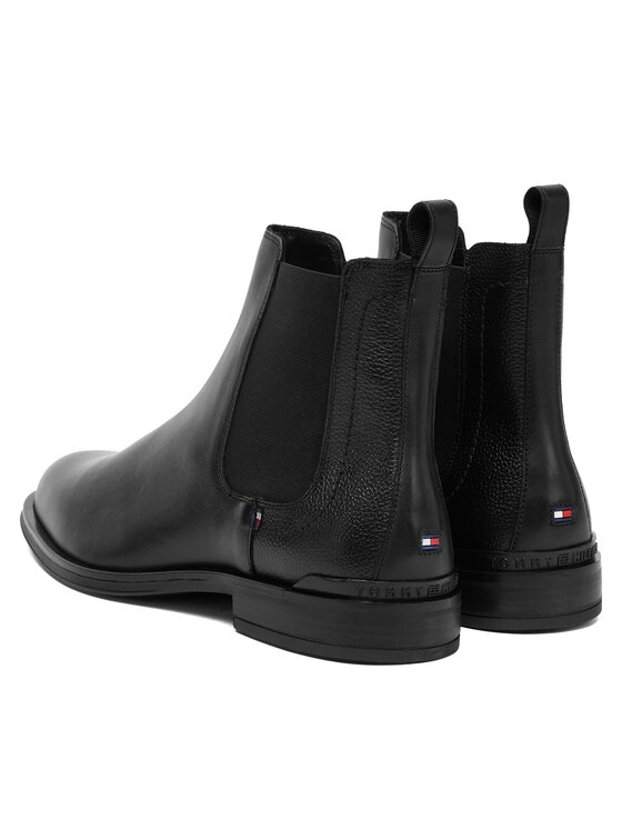 Tommy Hilfiger Tommy Hilfiger Jātnieku stila puszābaki Corporate Cheslea FM0FM05578 Melns