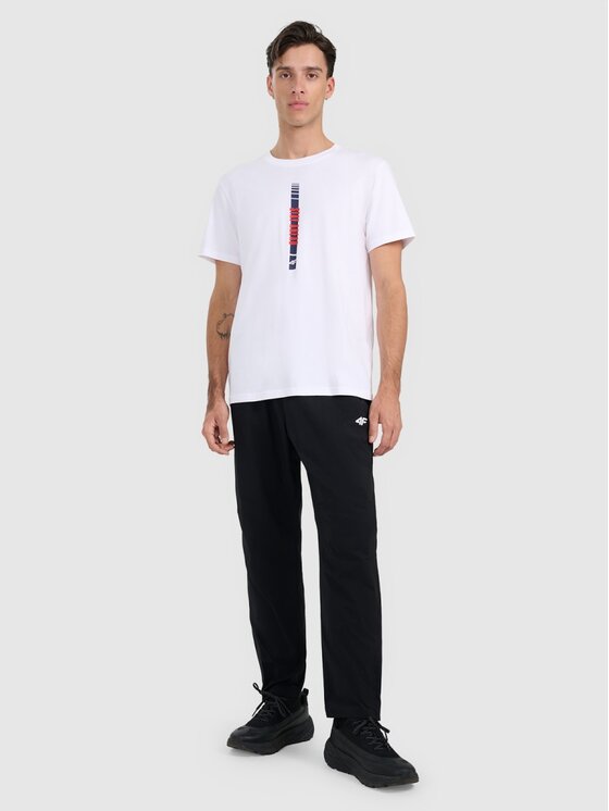 4F 4F T-shirt 4FRAW25TTSHM3225-10S Bianco Regular Fit