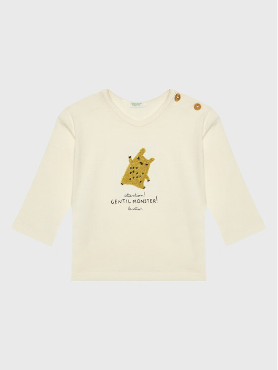United Colors Of Benetton Bluză 3ATNA101R Bej Regular Fit
