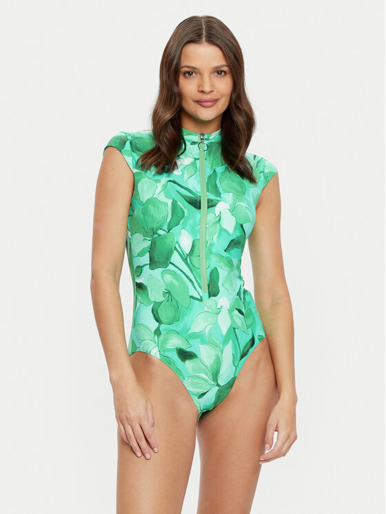 Seafolly Seafolly Strój kąpielowy Secret Garden 60276-220 Zielony