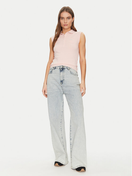 Guess Jeans Guess Jeans Polo marškinėliai W5GP24 KCYR1 Smėlio Regular Fit
