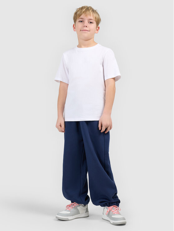 4F 4F T-Shirt BASIC+ Biały Oversize