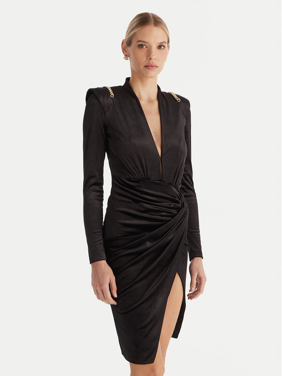 Babylon Babylon Coctailkleid MF204C Schwarz Slim Fit