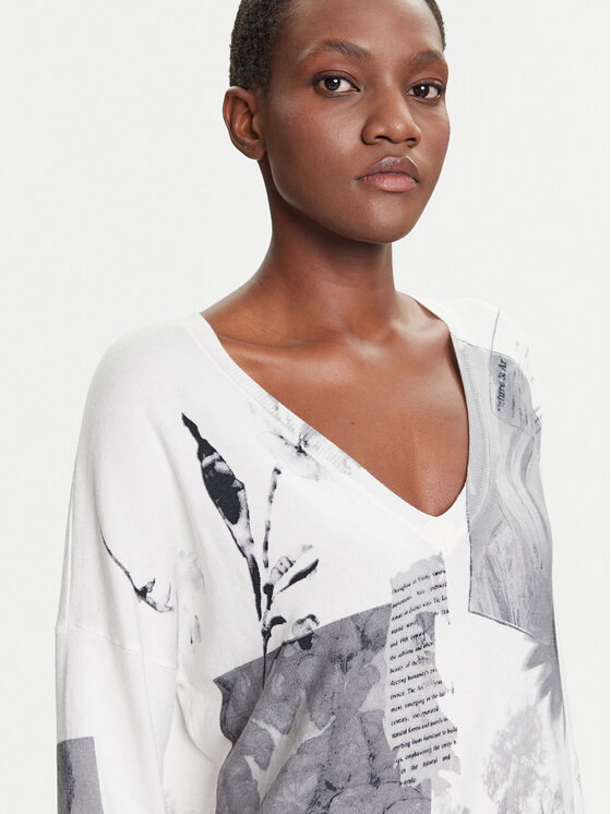 Desigual Desigual Džemperis Gotemburgo 25WWJF15 Pelēks Regular Fit