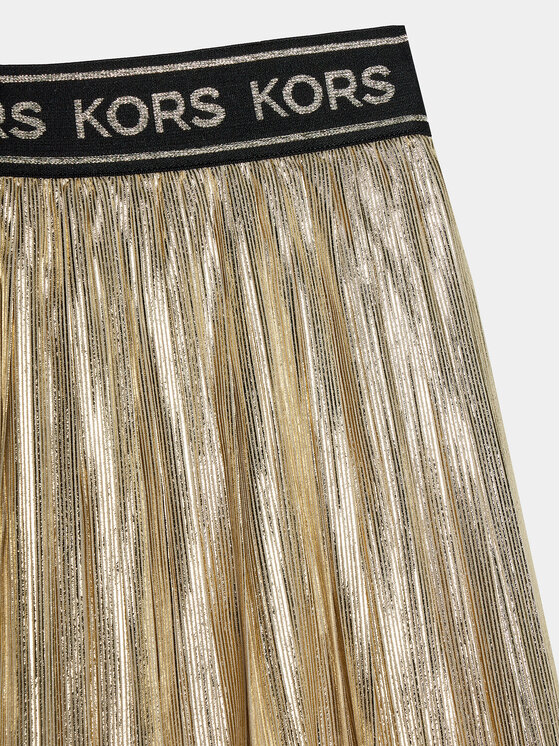 MICHAEL KORS KIDS MICHAEL KORS KIDS Plesirana suknja R13128 Zlatna Regular Fit