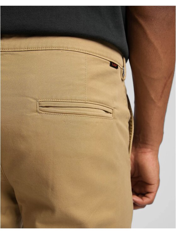 Lee Lee Chinosy SLIM CHINO Brązowy Slim Fit