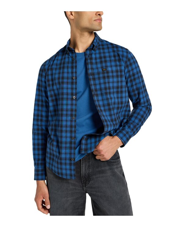 Lee Lee Koszula 112355642 Niebieski Regular Fit