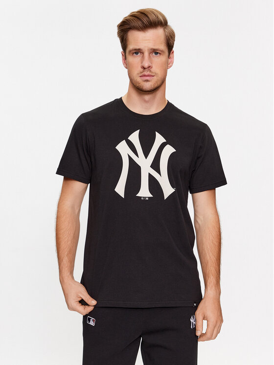 47 Brand T-krekls New York Yankees BB017TEMIME568336JK Melns Regular Fit