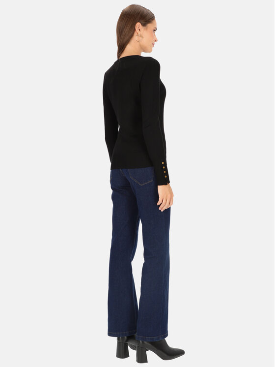 L’AF L’AF Sweter Sana Czarny Regular Fit