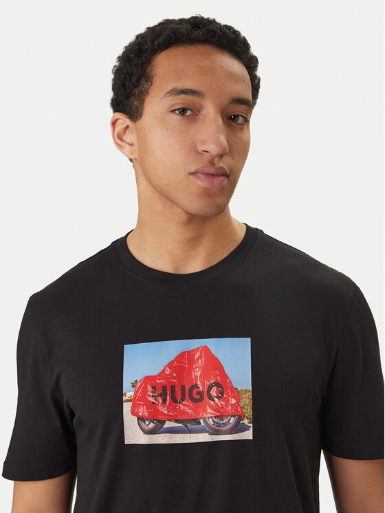 HUGO HUGO T-Shirt Dostino 50557674 Černá Regular Fit