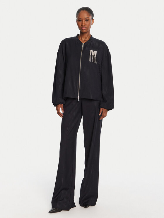 LOLA CASADEMUNT LOLA CASADEMUNT Kurtka bomber MF2502005 Granatowy Loose Fit