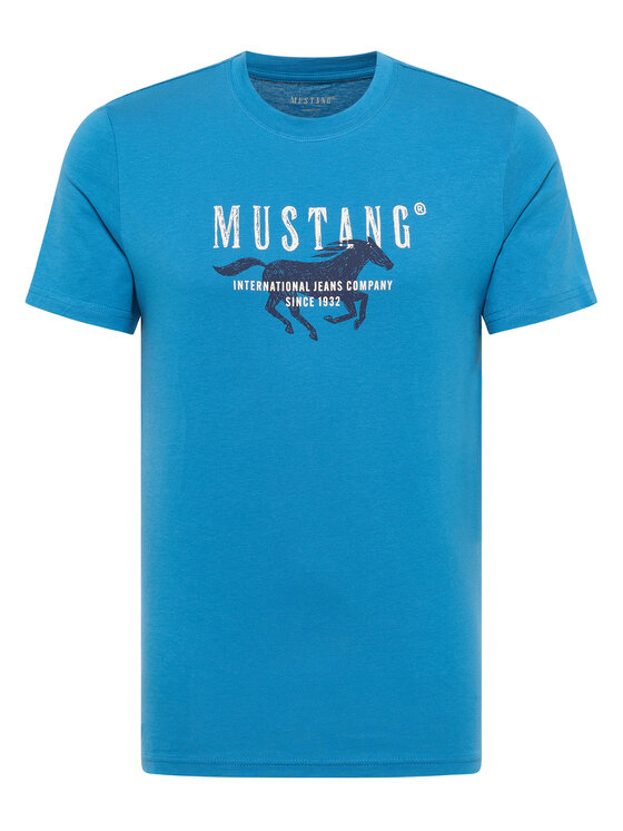 Mustang Mustang T-Shirt Style Austin Niebieski Regular Fit