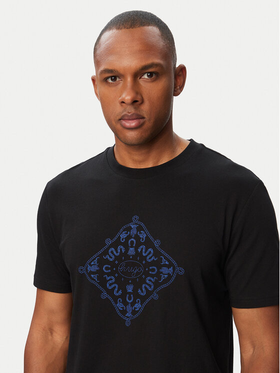 HUGO HUGO Тишърт Nerberri 50572760 Черен Regular Fit