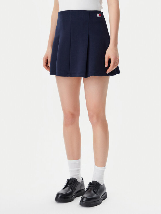 Spódnica mini Tommy Jeans, Rozmiar XL, Granatowa, Badge DW0DW20268