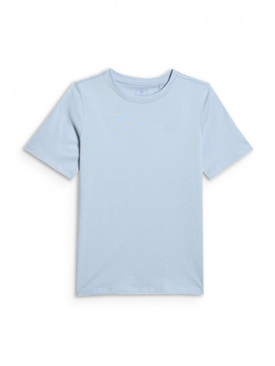 4F 4F T-Shirt BASIC+ Niebieski jasny Regular Fit