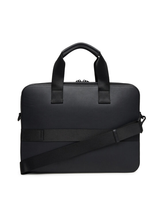 Tommy Hilfiger Tommy Hilfiger Torba na laptopa Th Monogram Computer Bag AM0AM13835 Czarny