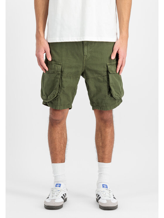 Alpha Industries Alpha Industries Šortky Canvas Cargo Short Zelená Loose Fit