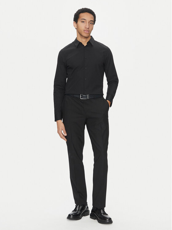 Calvin Klein Calvin Klein Сорочка LV04LB145G Чорний Slim Fit