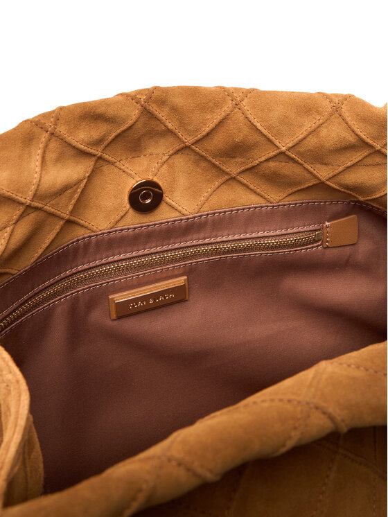 Tory Burch Tory Burch Τσάντα Fleming Suede 166064 Καφέ