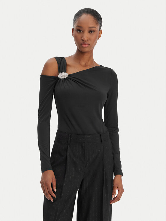 Marciano Guess Bluză 6RGP02 6262Z Negru Slim Fit