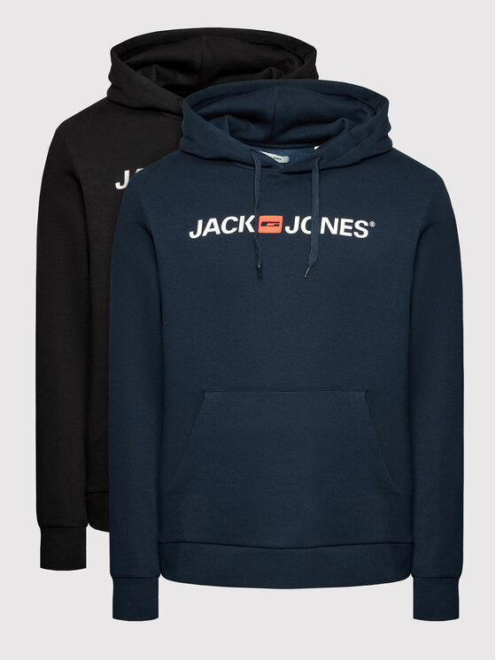 JACK & JONES Felpa Con Cappuccio Uomo In Fleece Stampato - Tasca A Marsupio E Stampa Gommata - 2