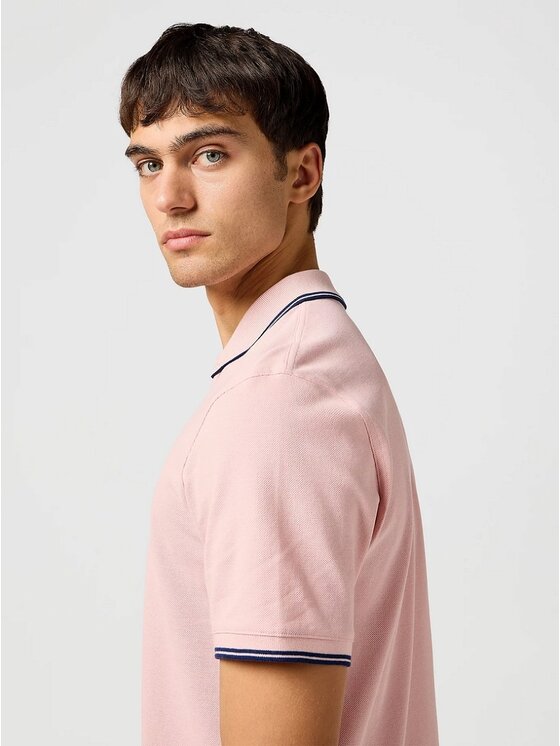 Wrangler Wrangler T-Shirt POLO SHIRT Różowy Regular Fit